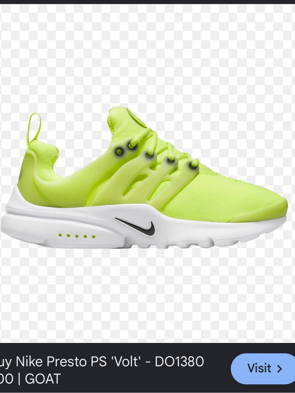 Nike Kids Neon Little Presto TD Volt Athletic Sneaker 2Y